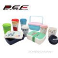 Lunch box ecologico con forchette cucchiaio coltello